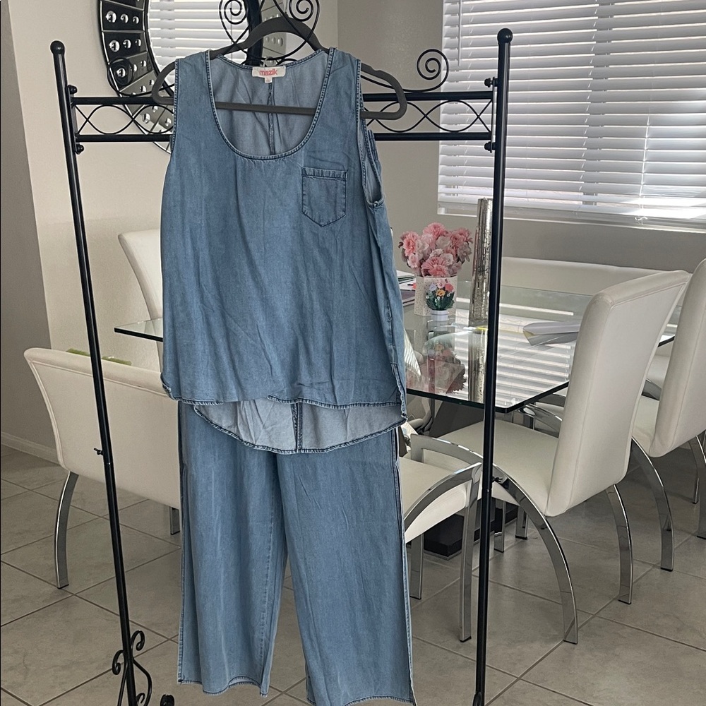 Mazik Blue Denim Pantsuit